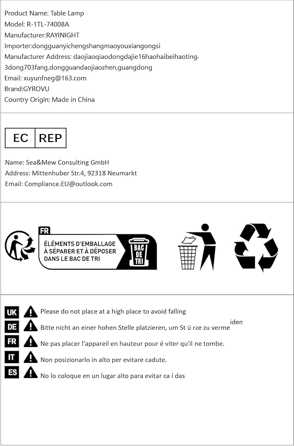 GyroVu Bedside Lamp with USB Port, Touch Control Table Lamp for Bedroom 3 Way Dimmable Modern Nightstand Lamp with Fabric Shade Gold Base for Living Room, Dorm, Home Office, LED Bulb Included