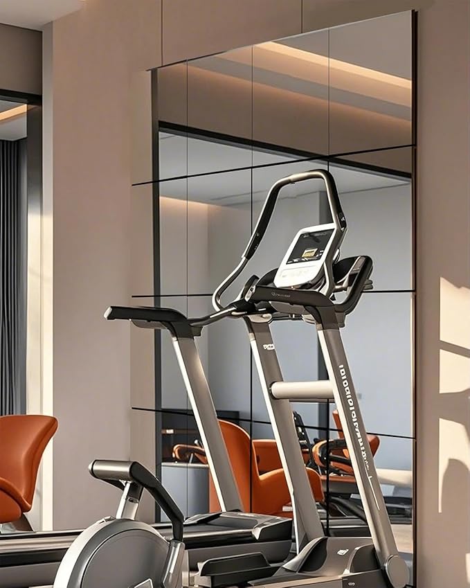 12" x 12" Glass Wall Mirror Tiles for Wall, Frameless Full Length Mirrors Wall Mounted for Home Gym Mirror Yoga Bedroom Dancing Studio Dressing Room (16PCS)