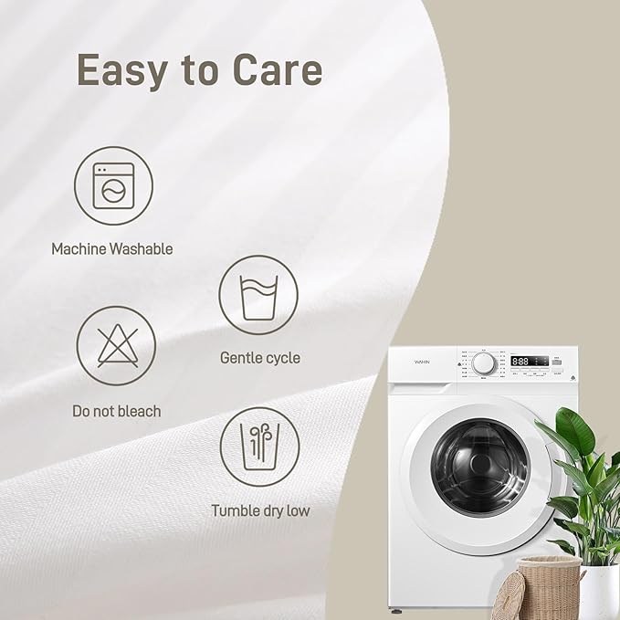 Hypoallergenic Cotton Cover with Soft Down Alternative Pillows, Standard/Queen Size Set of 2, Luxury Hotel Quality, Ideal for Side, Back and Stomach Sleepers, Oeko-TEX Certified