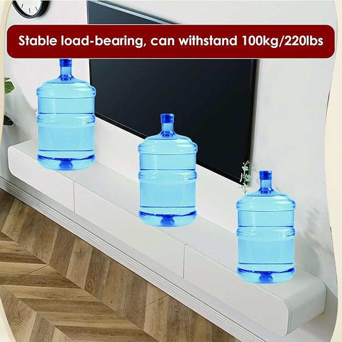 FPIGSHS Wall Mounted Media Console with 2 Drawers，Solid Wood 71in Floating TV Stand，Hanging TV Shelf Entertainment Center TV Cabinet, for Home Office (B, 180cm/71in)…