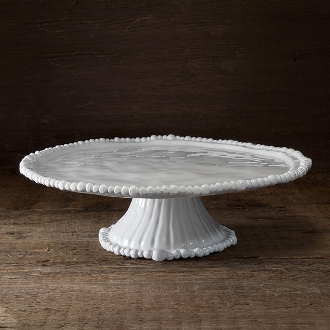 Beatriz Ball Pedestal Cake Plate, White