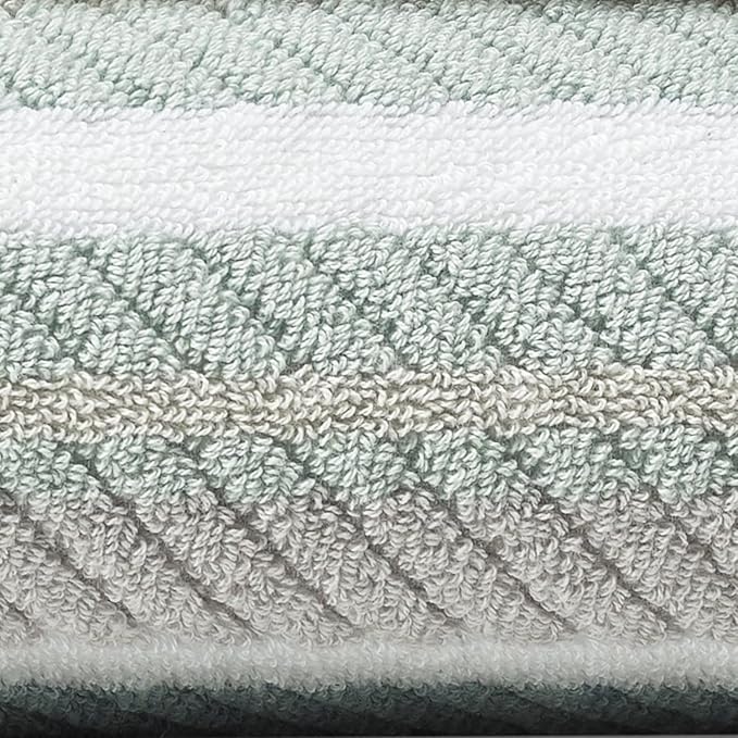 Tommy Bahama - Bath Towels Set, Highly Absorbent Cotton Bathroom Decor, Fade Resistant (Ocean Bay Blue, 3 Piece)