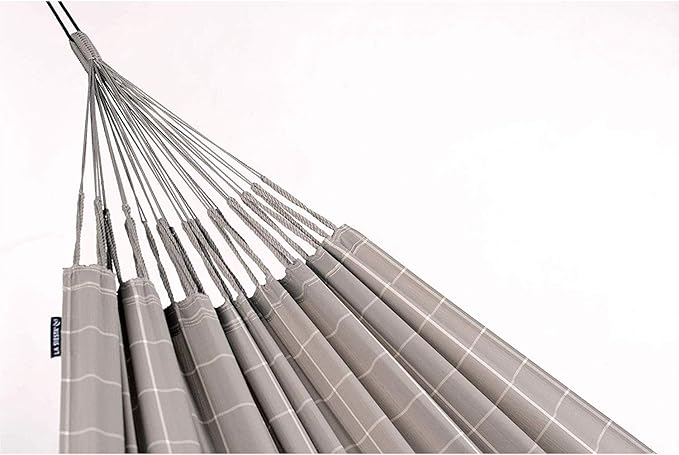 LA SIESTA - Large Double Brisa Classic Hammock & CasaMount - Suspension Kit for Walls & Beams - Weather Resistant Portable Hammock - 2-Person - Almond