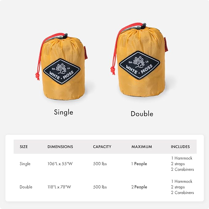 Suparpine I Hammock for Camping with Straps Included (Moss, Single)