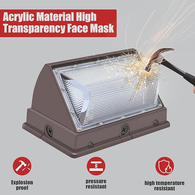 120W LED Wall Pack Outdoor, Super Bright Wallpack Lights, 5000K IP65 Waterproof Exterior Security Commercial Wall Mount Flood Lighting for House Building Shop 8Pack