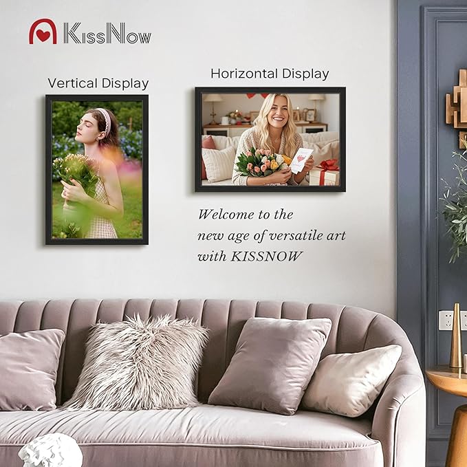 16x24 Poster Frame 4 Pack, Textured Black Solid Wood Picture Frame, Wall Hanging