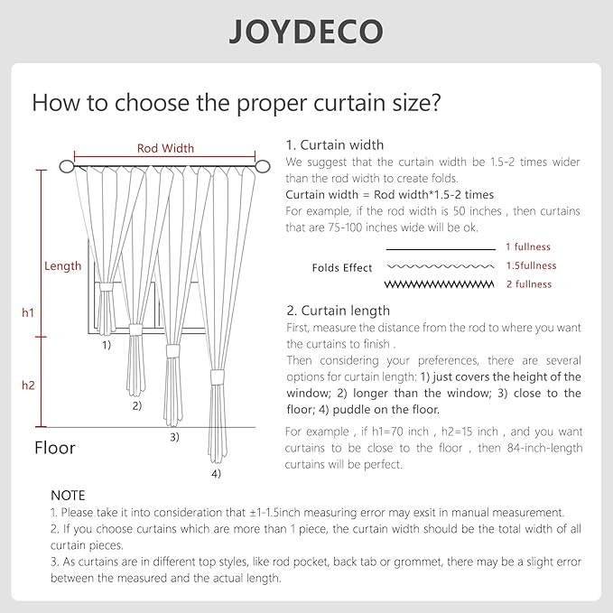 Joydeco 100% Blackout Curtains for Bedroom - Natural Linen Curtains 100" W x 90" L Long, Thermal Insulated 1 Panels Sage Green Light Blocking Drapes, Rod Pocket & Back Tabs for Living Room