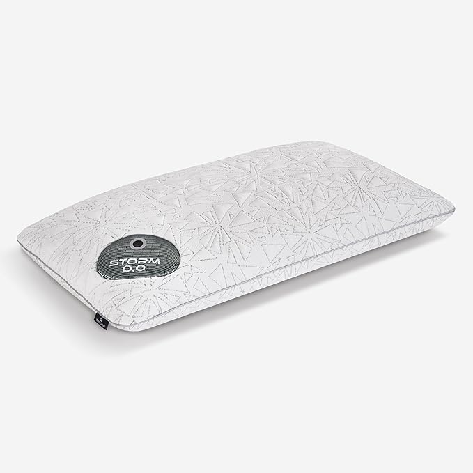 Bedgear Storm King Performance Pillow - Size 0.0 - Cooling Bed Pillow for Hot Sleepers - Medium Pillow for All Sleep Positions, Hypoallergenic, Washable & Removable Cover - 20" W x 36" L x 4.75"