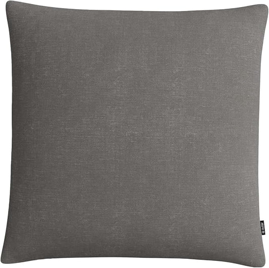 Outer Outdoor Throw Pillow with OuterWeave Performance Fabric, Decorative Outdoor Pillow for Patio & Outdoor Furniture, Includes Machine Washable Pillow Cover and Insert - Dark Pebble Gray, 20"x20"