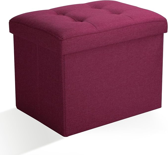 Ottoman Storage Ottoman Foot Rest Stool Foldable Bench with Storage Student Dormitory Bedroom and Entryway 17 X 13 X 13