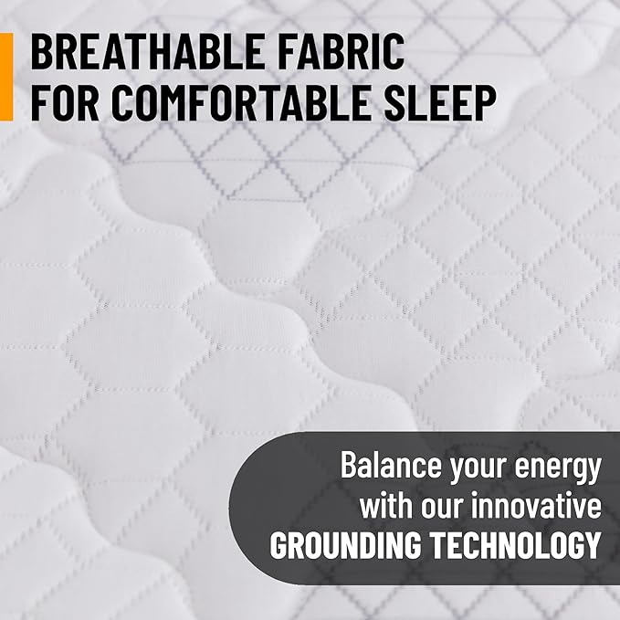 Ottomanson Queen 9" Hybrid Mattress - Rock Hard Feel - Made in USA - Individually Pocketed Coils & CertiPUR-US Foam - Fiberglass-Free - Bed in a Box