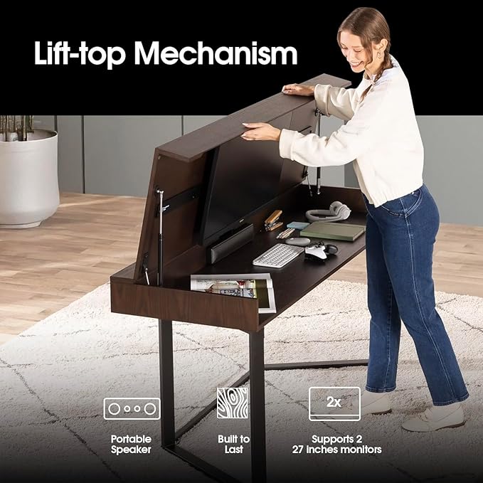 Transformer Table to Desk – Expandable Dining Table to Computer Desk, Work-from-Home Office Desk, Gaming Desk, Study Desk, Space-Saving Adjustable Furniture (1 Unit)