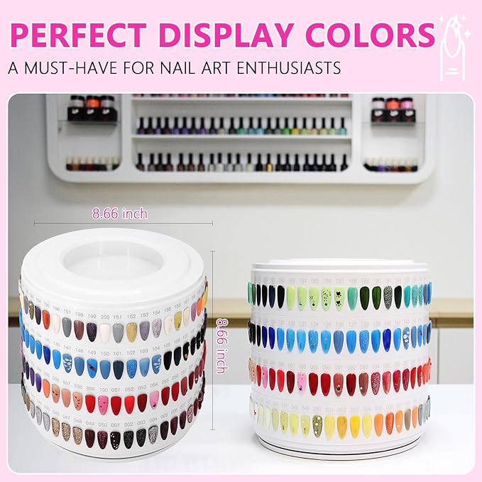 I·B·N G Nail Polish Display Book 200 Colors, Professional Nail Color Display Show Nails Sample Book (CS200)