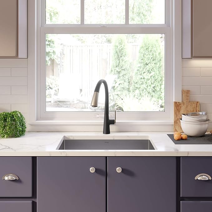 Kraus KHU111-25 Standart PRO 16 Gauge Undermount Single Bowl Stainless Steel Kitchen Sink, 25 Inch