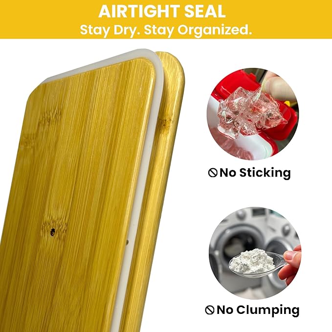 Large 4 Pack Laundry Pods Container & Laundry Powder Container, Plastic Laundry Room Organization and Storage Jars, Dryer Sheet Holder with Lid, Scoops, 16 Labels