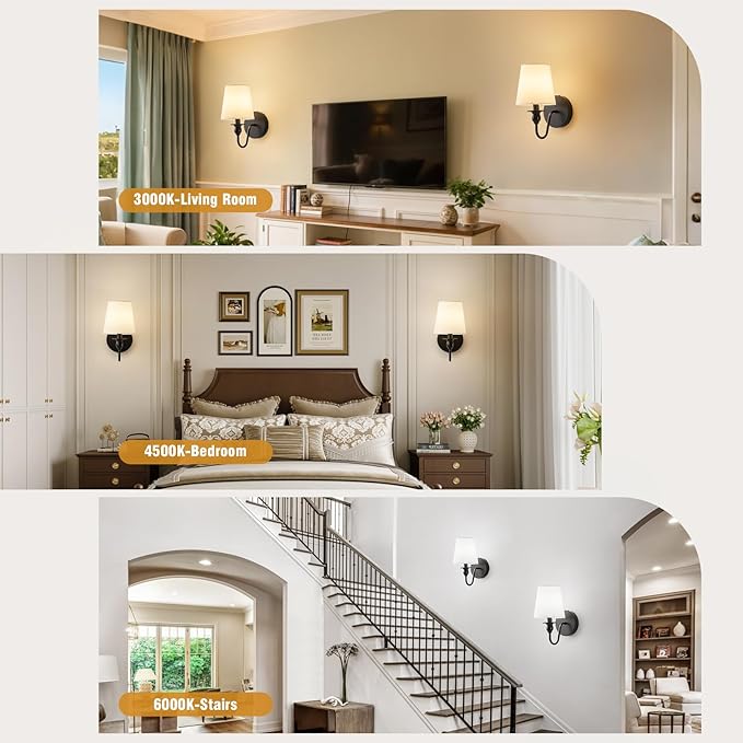 Battery Operated Wall Sconce Set of 2,Rechargeable Wall Sconce with 10000mAh Dimmable Bulb and Remote,LED 15 Colors Black Wireless Battery Powered Wall Lamp with Fabric for Bedroom Living Room