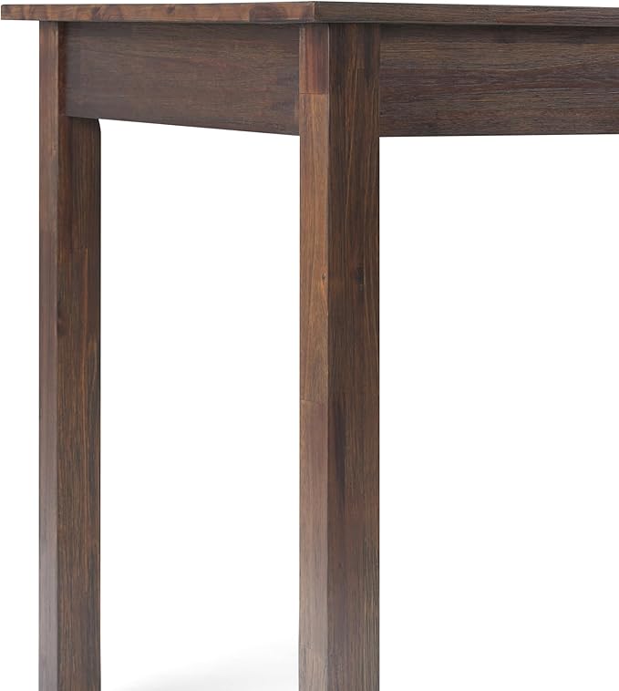 SIMPLIHOME Monroe Desk - 60-Inch Wide Solid Acacia Wood Writing Desk in Distressed Charcoal Brown, Rustic Contemporary Home Office Computer Table with Storage and Built-In USB and Power Outlet