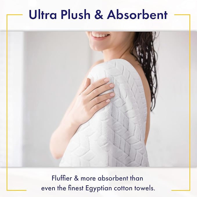 Ultra Soft & Stylish 700 GSM Luxury Bath Sheets | Pack of 2 | Extra Large 35x70 Inches | 100% Zero-Twist, Long-Staple Cotton | Remarkably Absorbent (Pewter Grey)