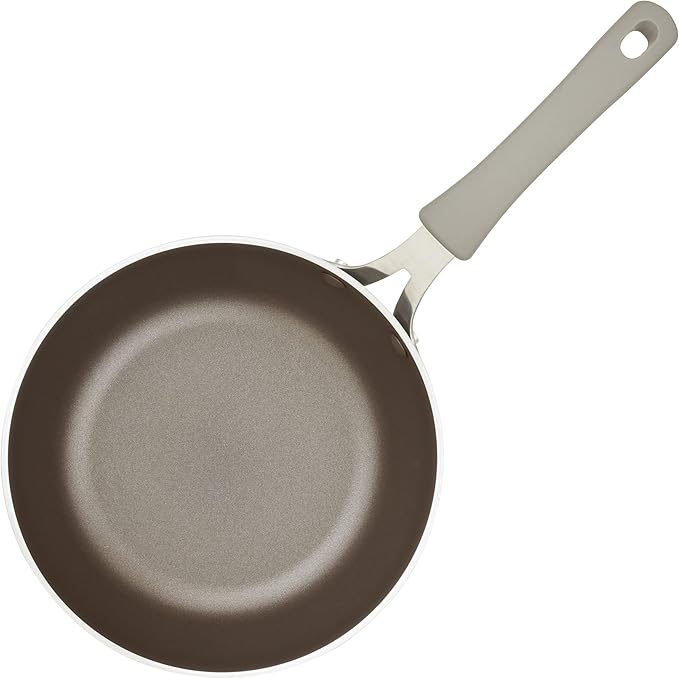 Rachael Ray Cook + Create Nonstick Saucier Pan/Saucepan, 3 Quart, Gray