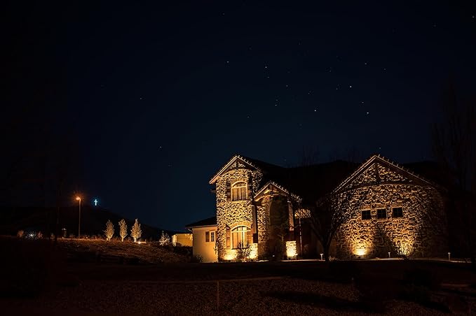 GKOLED 12W LED Flood Lights Outdoor, Aluminum Low Voltage Security Lights, Knuckle Mount Waterproof Wall Light, Landscape Lighting for Yard House Garden Garage, 9-15V, 800 Lumen, 3000K, Brown