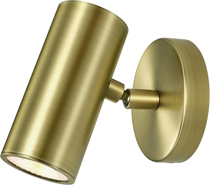 Brass Wall Sconces, Hardwired Wall Sconce Lights, LED Sconces Lighting, Dimmable Wall Mounted Light, Picture Llights for Painting Display Artwork Portrait