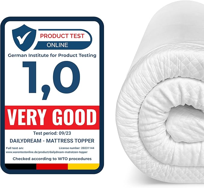 Dailydream viscoelastic Mattress Topper with Memory Foam, Edition Standard (Twin, Model L - 220 up to 264 lbs)