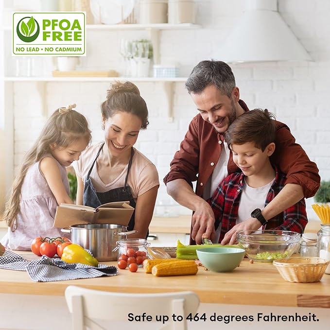 JEETEE Pots and Pans Set Non Stick 23pcs, Healthy Kitchen Cookware Sets, Induction Cooking Set W/Gray Frying Pans, Saucepans, Sauté & Griddle & Crepe Pan (PFOA, PFAS, PFOS Free)