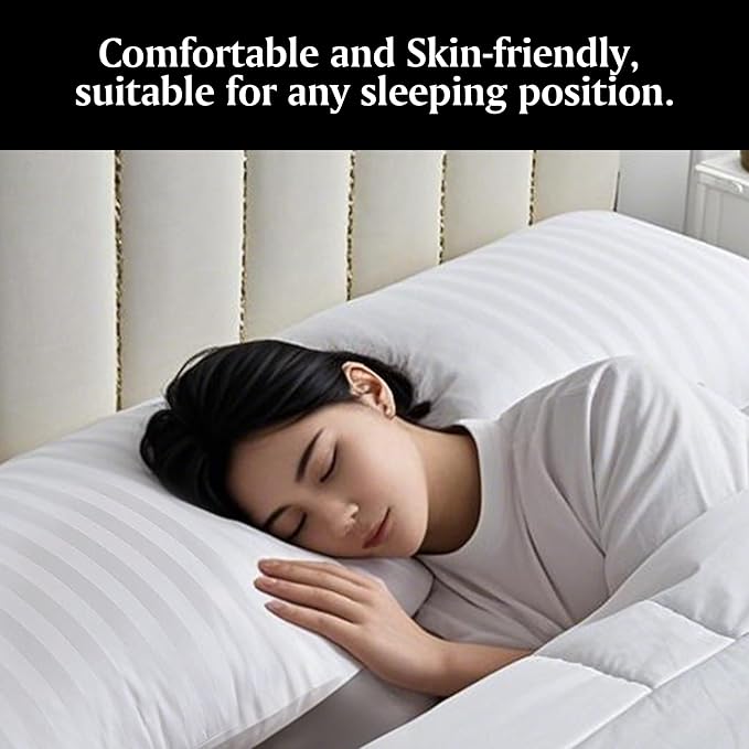 Beautyrest Luxury Goose Feathers Soft, 500 Thread Count Cover 20”x28”, Queen (Pack of 2), Supportive Fluffy Hotel Collection Side and Back Sleepers Bed Pillow, White 2