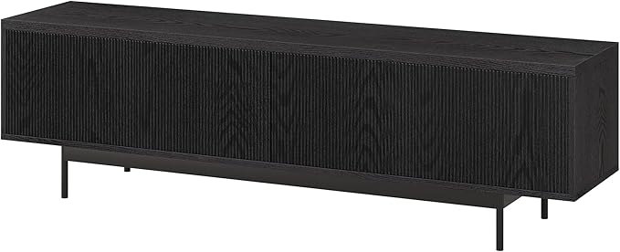 Henn&Hart Whitman, 70'' Rectangular TV Stand, Black Grain