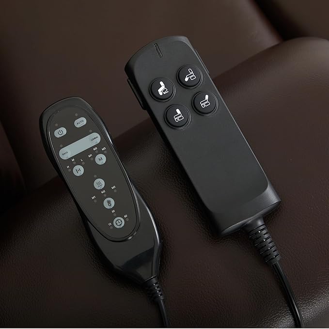 DYNOX Tall Man Lay Flat Chair Large Power Lift Recliner Dual Motor Lift Chairs Recliners for Elderly,Seat Heating,USB/Type-C Charging(Brown, Faux Leather)