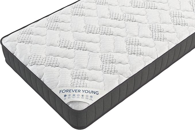 Ottomanson Twin 9" Hybrid Mattress - Medium-Firm Support - Made in USA - Individually Pocketed Coils & CertiPUR-US Foam - Fiberglass-Free - Bed in a Box