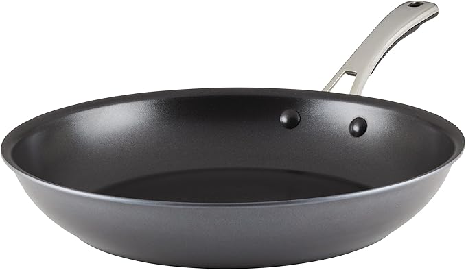Rachael Ray Cook + Create Hard Anodized Nonstick Frying Pan/Skillet, 12.5 Inch - Black