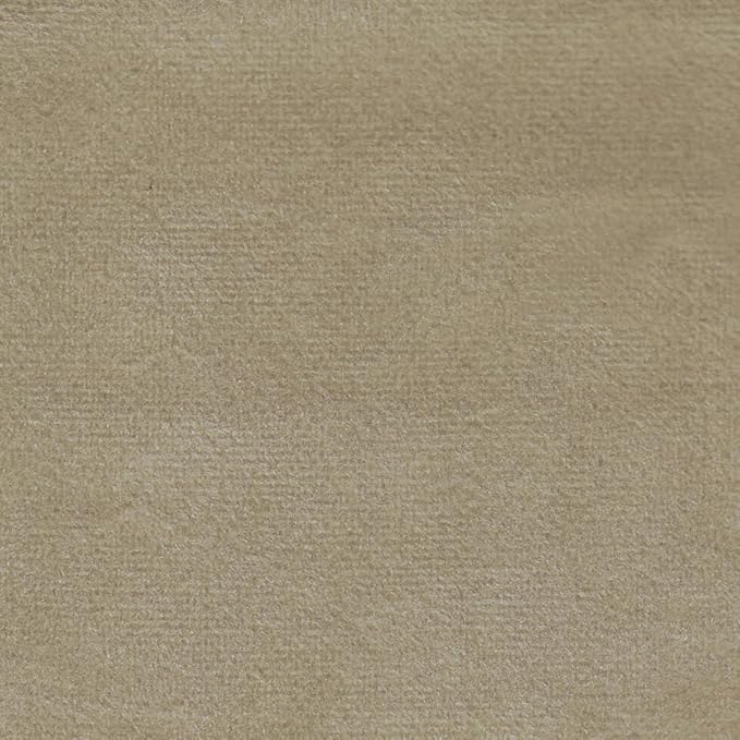 HomePop Home Decor | Button Tufted Velvet Round Storage Ottoman | Ottoman with Storage for Living Room & Bedroom, Fawn Velvet