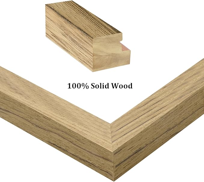 Egofine 12x18 Solid Wood Picture Frame, Made of Solid Wood Covered by Plexiglass 8.5x11 with Mat 12x18 without Mat, Poster Frame for Wall Mounting Photo Vertically or Horizontally, Carbonized Brown