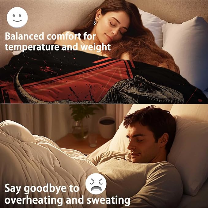 Dinosaur Throw Blanket for Adults and Kids, Dinosaur Gifts for Women, Men, Boys and Girls, Cozy for Bedding and Room Decor, Polyester, Machine Wash Bedrooms, Living Room Decor, 50x60 Inches