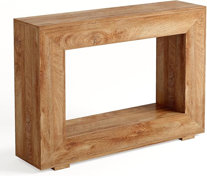 LITTLE TREE 47 Inches Console Table, Sofa Table with Storage, Modern Entryway Table for Hallway, Narrow Long Sofa Entryway Table for Living Room, Beige