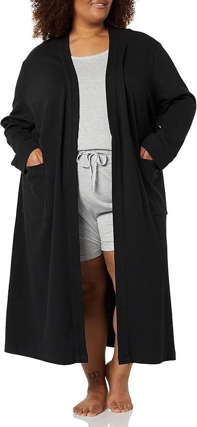 Amazon Essentials Women's Lightweight Waffle Full-Length Robe (Available in Plus Size)