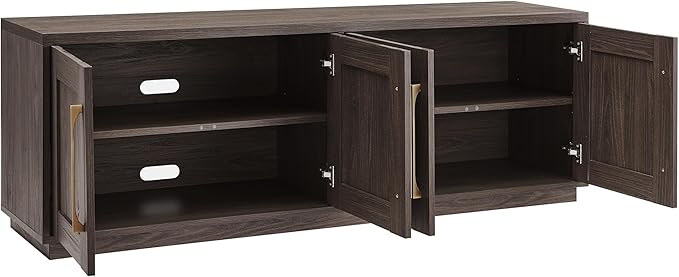 Henn&Hart Tillman Rectangular TV Stand for TV's up to 80" in Alder Brown