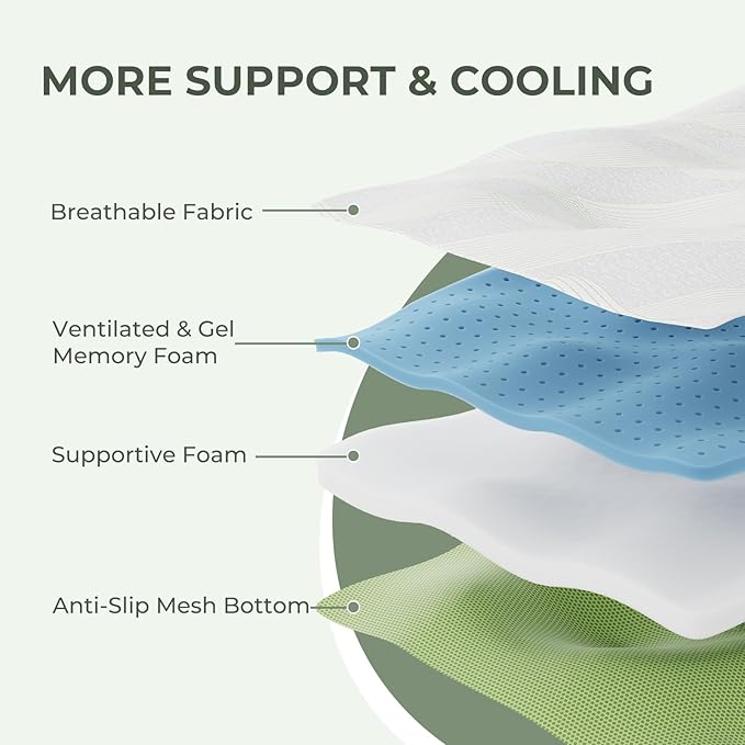 4 Inch Twin Firm Mattress Topper, Extra Firm Memory Foam Bed Topper for Pain Relief, Cooling Gel-Infused & Removable Cover, CertiPUR-US & Oeko-Tex Certified