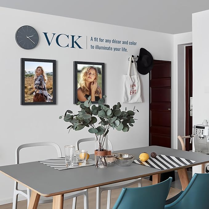 VCK 11x14 Black Oak Picture Frames 3 Pack, High-End Wood Wide Border Poster Frame, Multi-Directional Display Family Photos, Office Prints, Studio/Gallery/Home Artwork