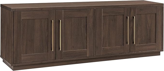 Henn&Hart Tillman Rectangular TV Stand for TV's up to 80" in Alder Brown