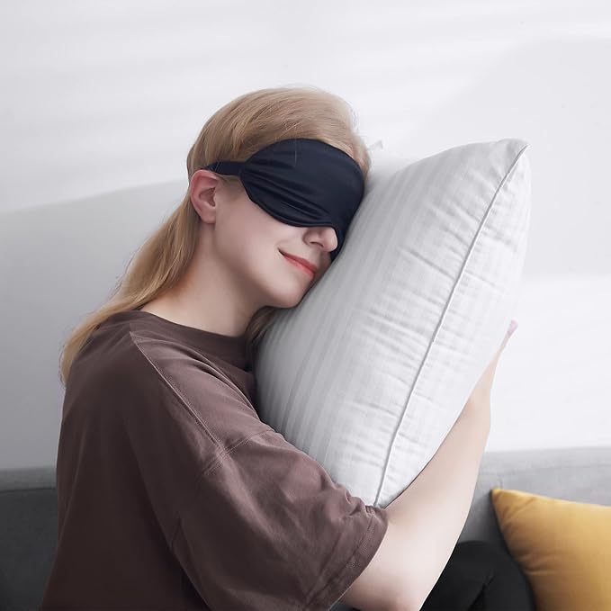 Oubonun 26 x 26 Euro Pillow Inserts, Firm and Fluffy Decorative Square Pillows for Couch Bed Sofa with Soft Cotton Cover White Cushion with Down Alternative Pack of 2