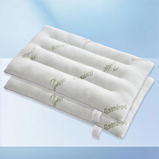 SWTMERRY Ultra Thin Pillows 2 Pack for Sleeping, Flat Pillows for Stomach & Side Sleepers, Rayon Derived from Bamboo, 7D High Support 2.5 inch Height Slim Bed Pillow