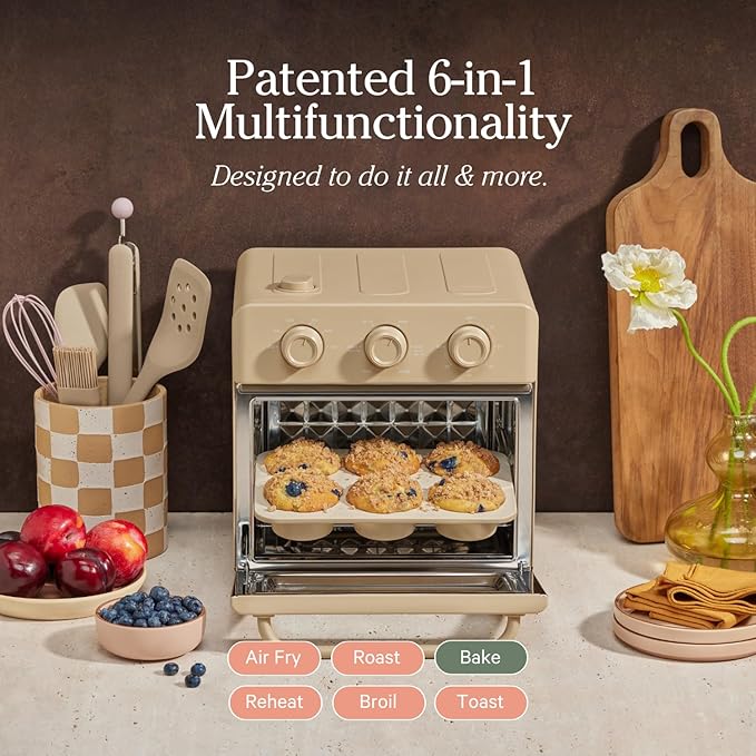 Our Place Wonder Oven Baker’s Kit – 3-Piece Toxin-Free Ceramic Nonstick Bakeware Set (8” Round, 8” Square, 6-Cup Muffin Pan) - Oven-Safe up to 450°F - Steam