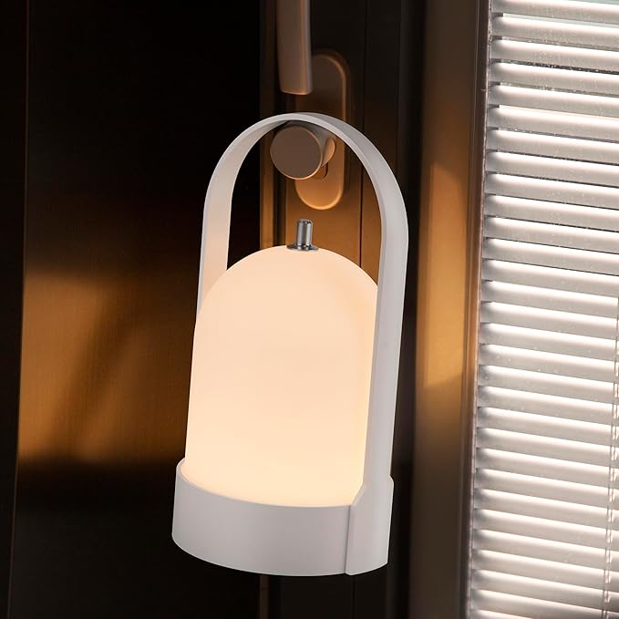 Tubicen Portable Lamp, Battery Operated Rechargeable Cordless Table Lamps 4-Level Touch Dimmable Desk Outdoor Lamp, Night Light for Camping Lantern Home Bedroom Dinning Room Balcony Patio