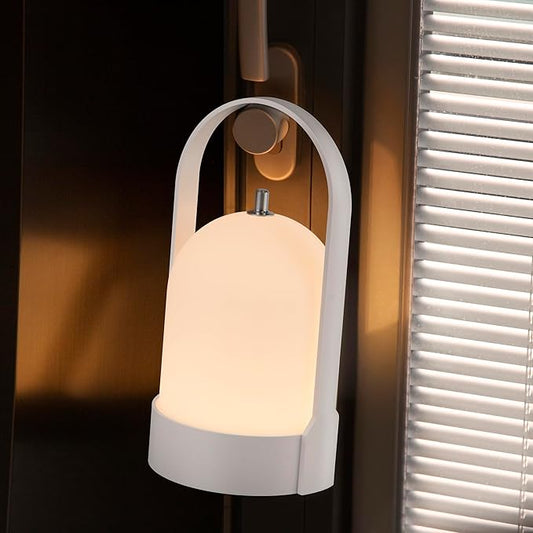 Tubicen Portable Lamp, Battery Operated Rechargeable Cordless Table Lamps 4-Level Touch Dimmable Desk Outdoor Lamp, Night Light for Camping Lantern Home Bedroom Dinning Room Balcony Patio