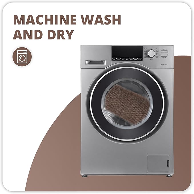 Toilet Rugs U Shaped Bathroom Rug,Machine Washable Non Slip Quick Dry Super Absorbent Ultra Thin Toilet Mats for Bathroom Toilet.Brown,1'8"x2'(20x24inch)