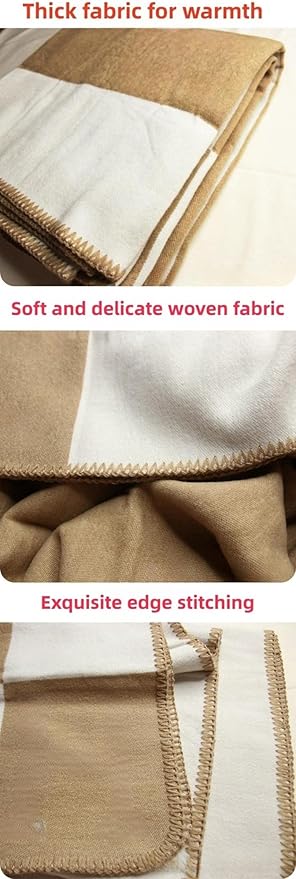 h Blanket Soft Throw Blanket Faux Fleece Cashmere Plaid Warm Shawl Thick Knitted Plush Cozy Comfy for Women Throw Blanket for Sofa Couch Bed Queen King Size 55x66 in (Light Grey)