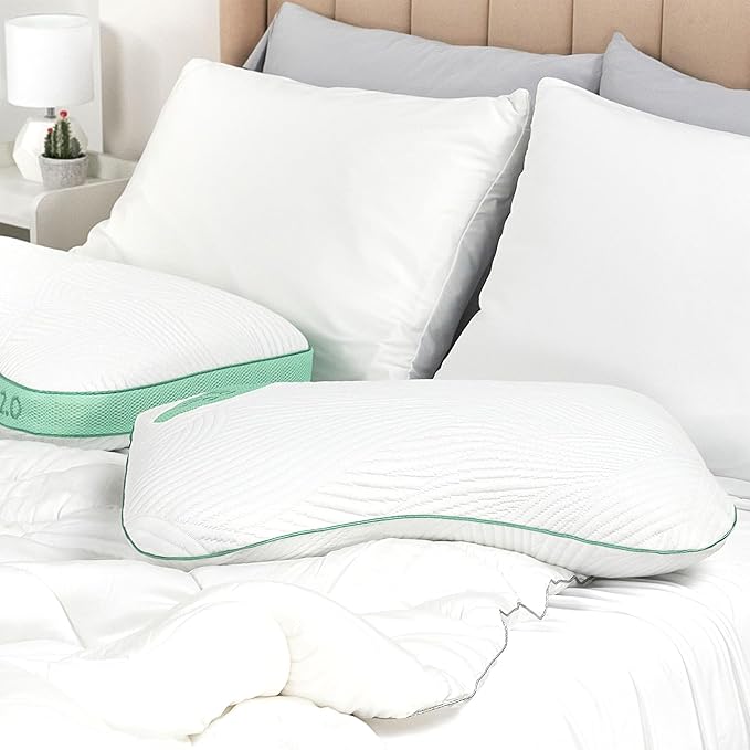 Bedgear Level Cuddle Performance Pillow - Firm Bed Pillow for Side Sleepers - Moisture Wicking Removable Cover - Size 0.0