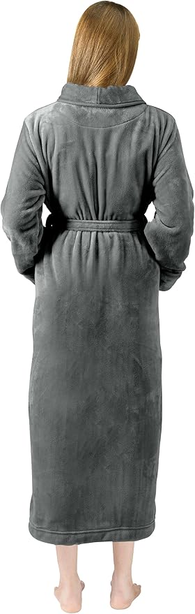 NY Threads Premium Womens Robe, Plush Fleece Long Bath Robe for Women, Fluffy Soft Women's Bathrobe